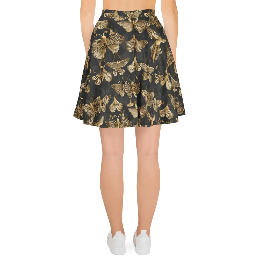 Gilded Moth Archive on Skater Skirt — Back