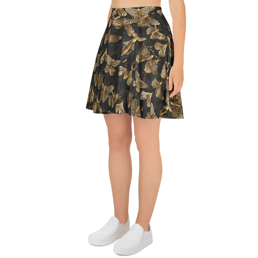 Gilded Moth Archive on Skater Skirt — Left