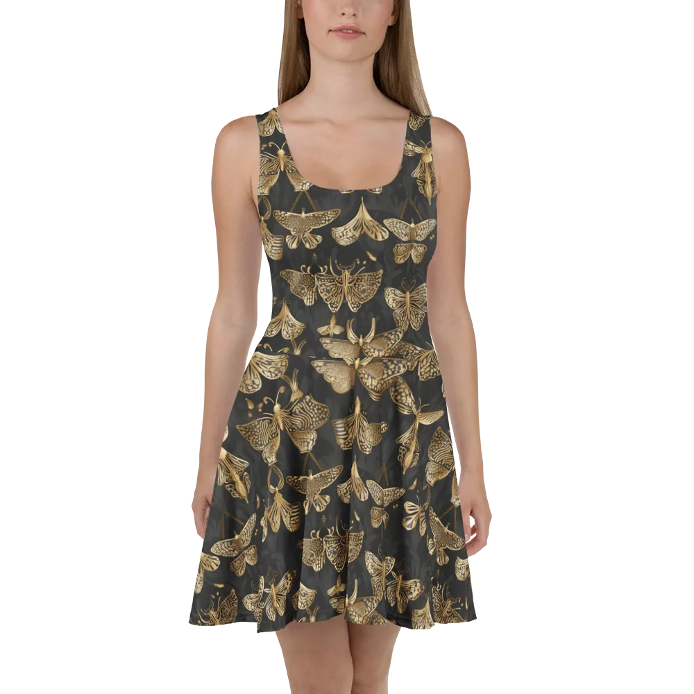 Gilded Moth Archive on Skater Dress — Front