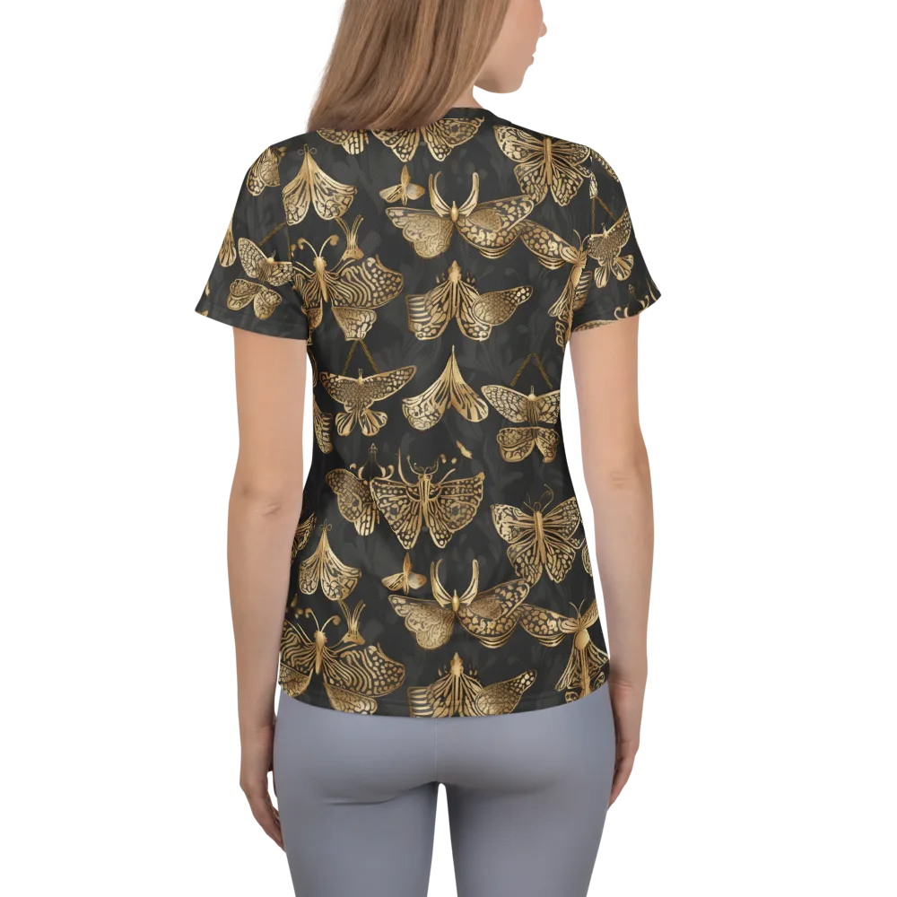 Gilded Moth Archive on Women's Athletic T-Shirt — Back