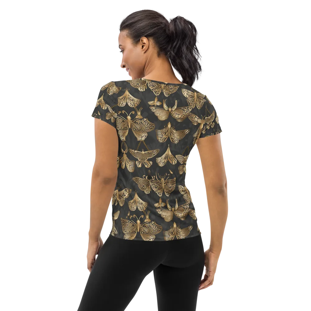 Gilded Moth Archive on Women's Athletic T-Shirt — Back