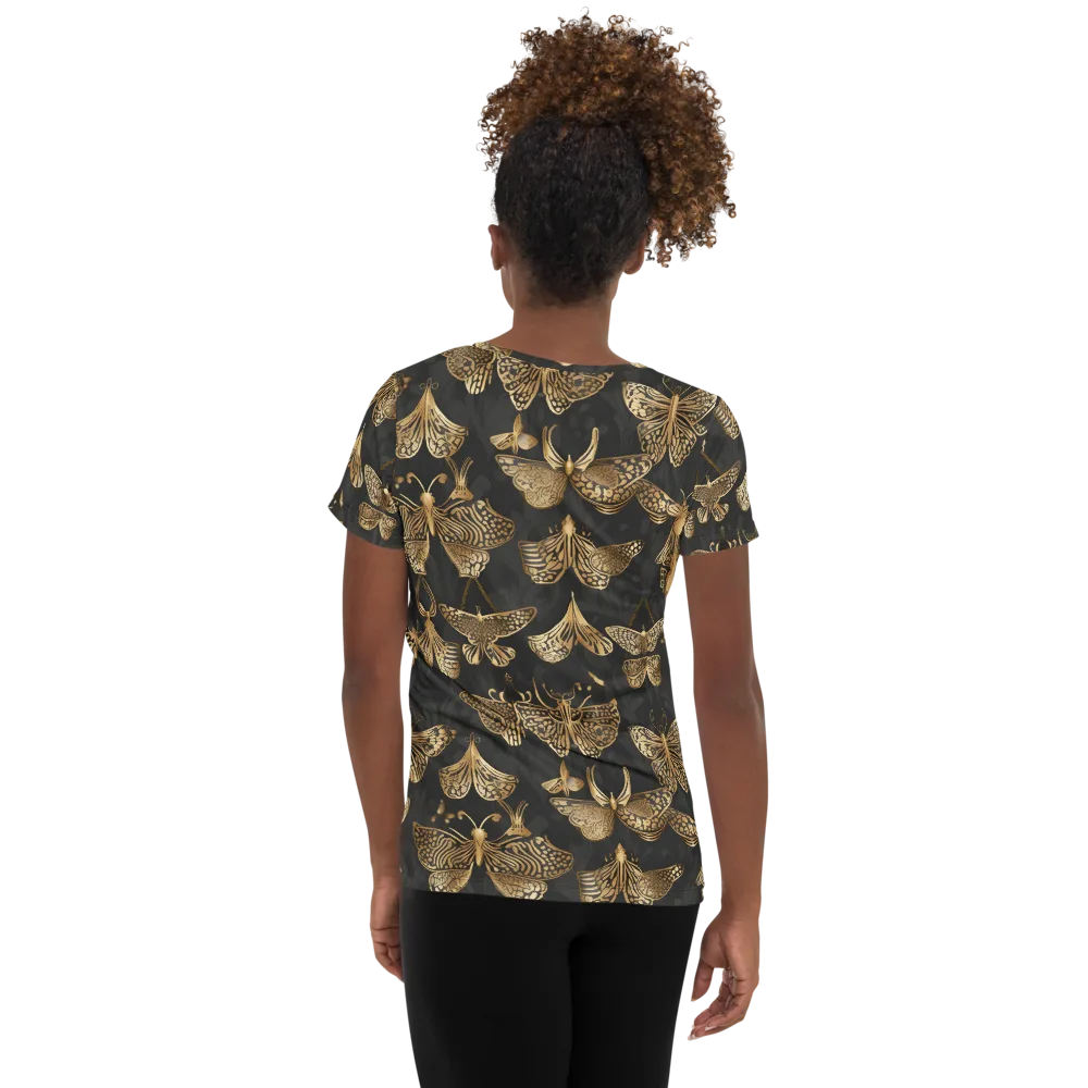 Gilded Moth Archive on Women's Athletic T-Shirt — Back