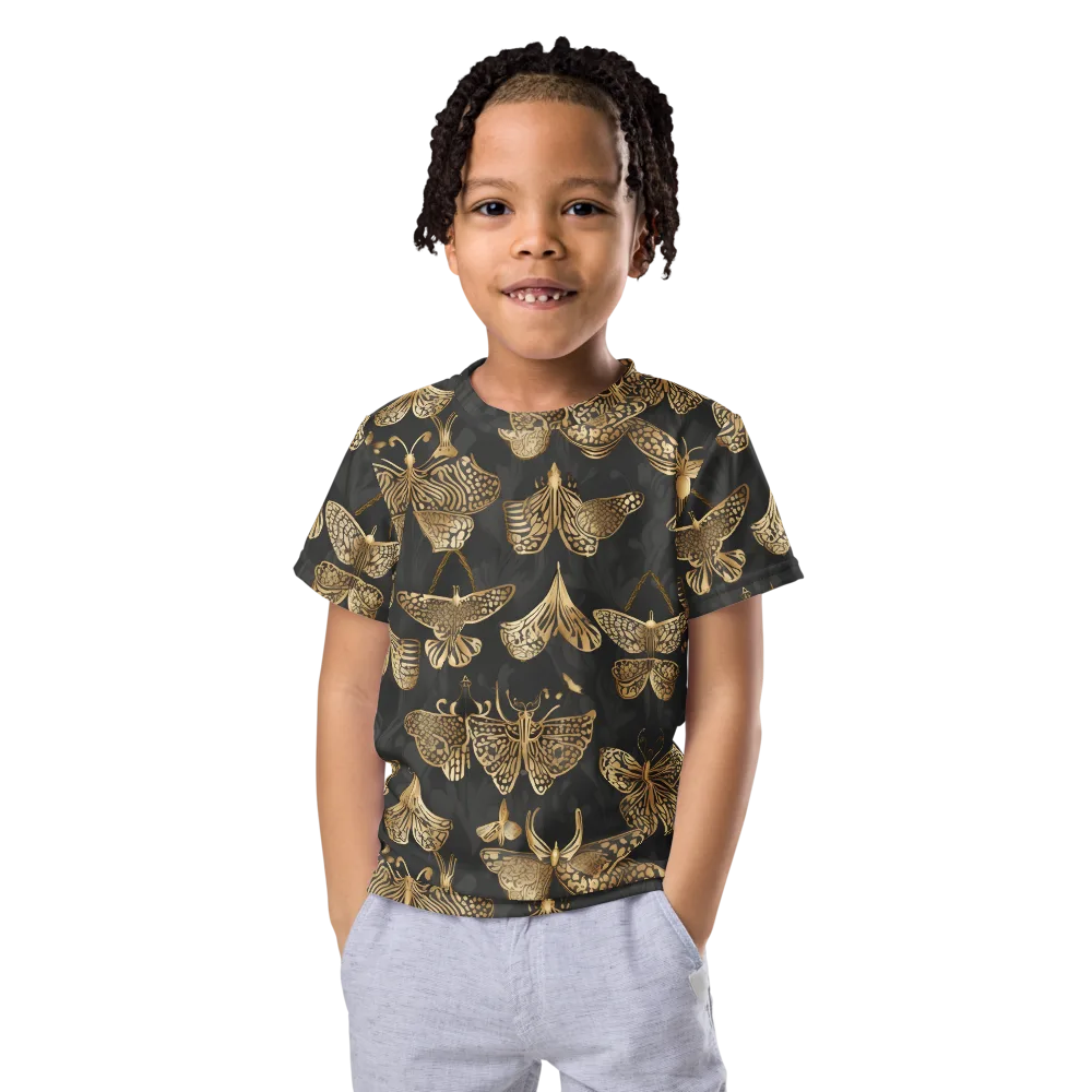 Gilded Moth Archive on Kids Crew Neck T-Shirt — Front