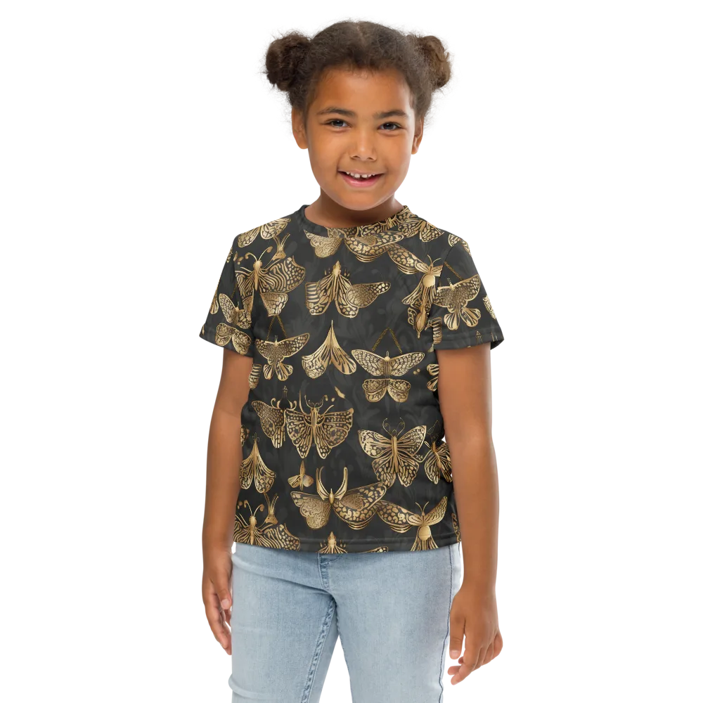 Gilded Moth Archive on Kids Crew Neck T-Shirt — Front