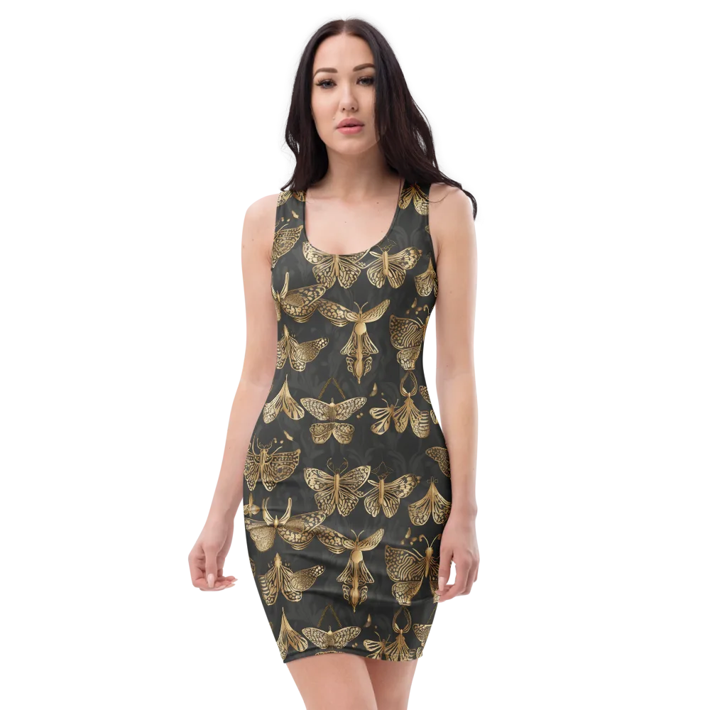 Gilded Moth Archive on Bodycon Dress — Front