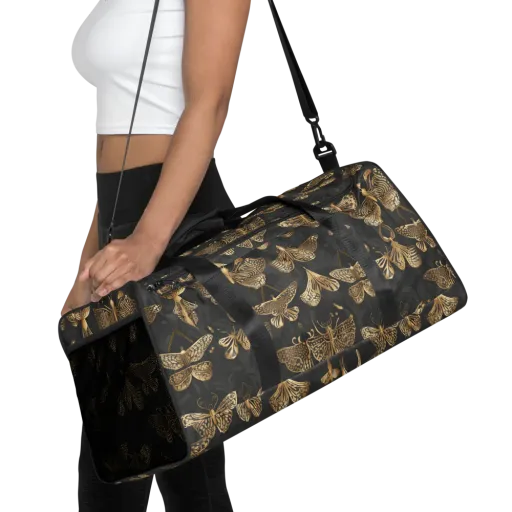 Gilded Moth Archive on a Duffle Bag