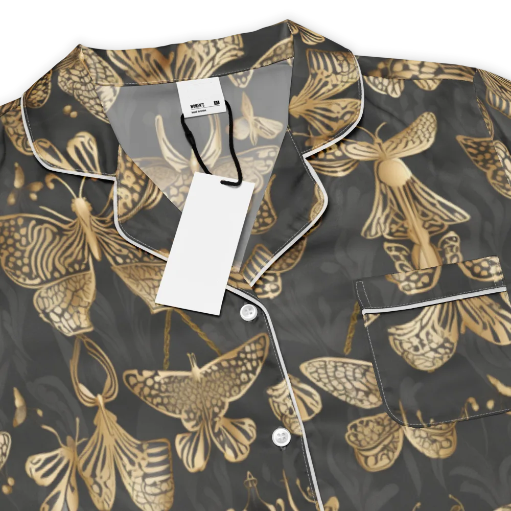 Gilded Moth Archive on Women's Short Sleeve Pajama Top — Product details