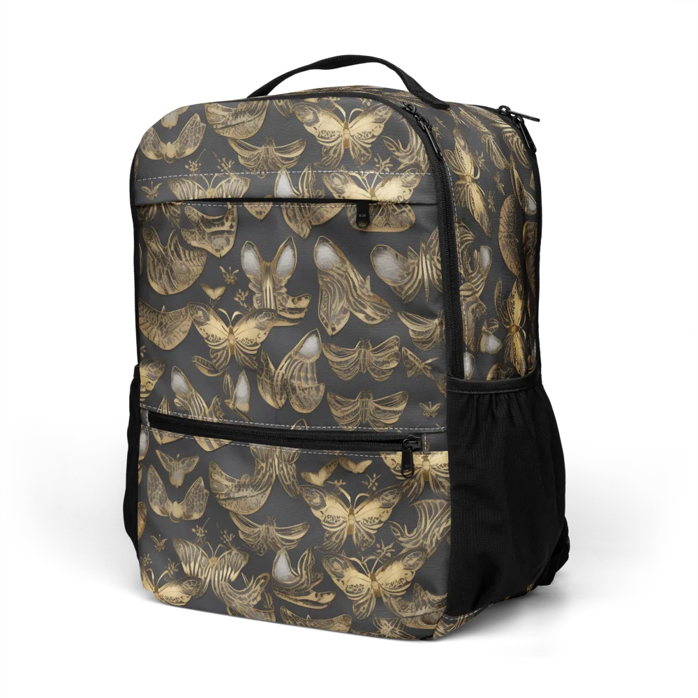Gilded Moth on Utility Backpack — Left Front