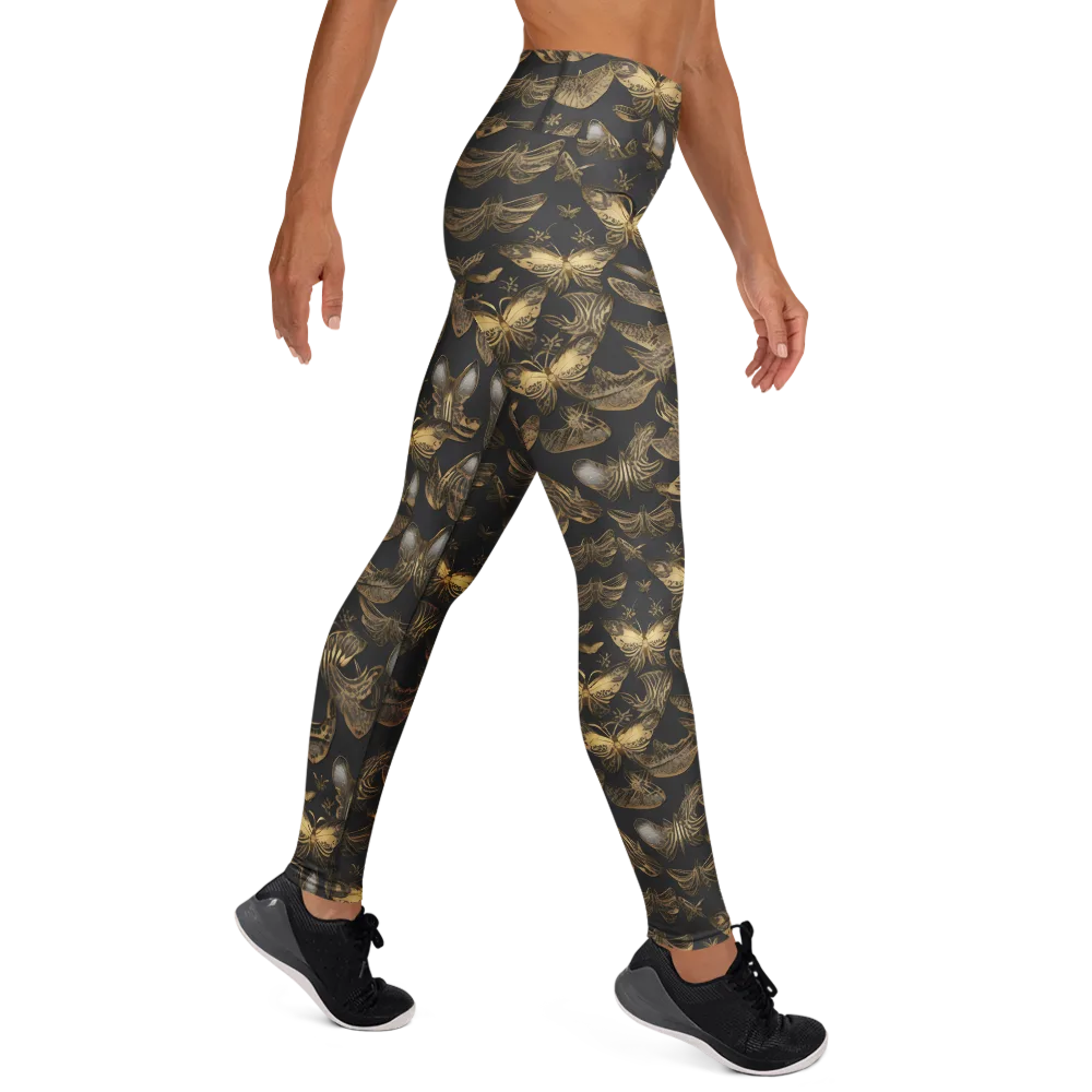 Gilded Moth on Yoga Leggings — Right