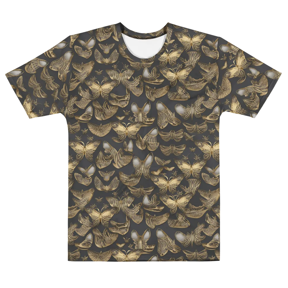 Gilded Moth on Men's Cotton Crew Neck T-Shirt — Front