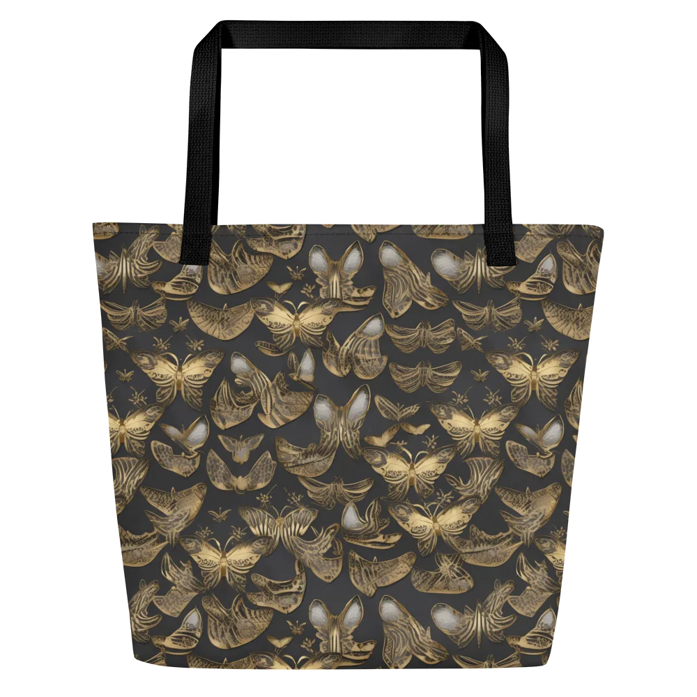 Gilded Moth on Large Tote Bag W/ Pocket — Front