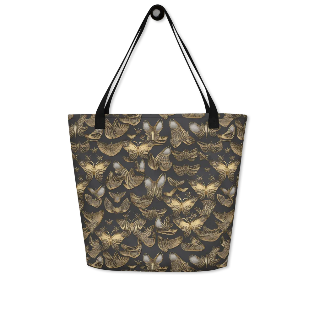 Gilded Moth on Large Tote Bag W/ Pocket — Front