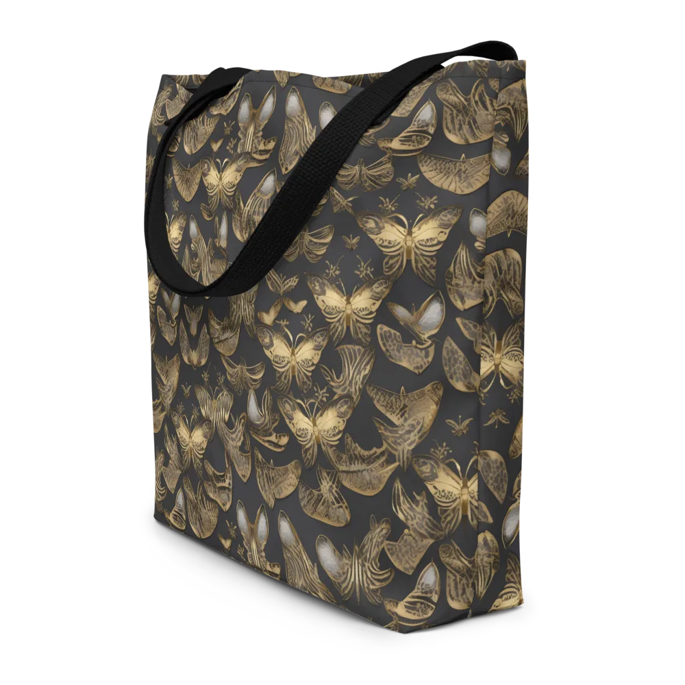 Gilded Moth on Large Tote Bag W/ Pocket — Front