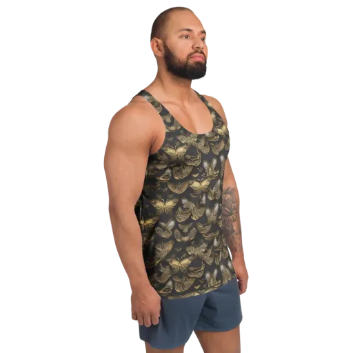 Gilded Moth on a Men's Tank Top