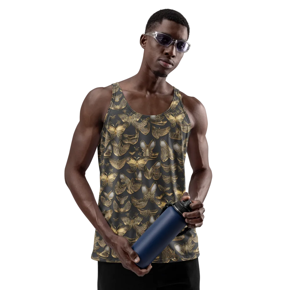 Gilded Moth on Men's Tank Top — Front