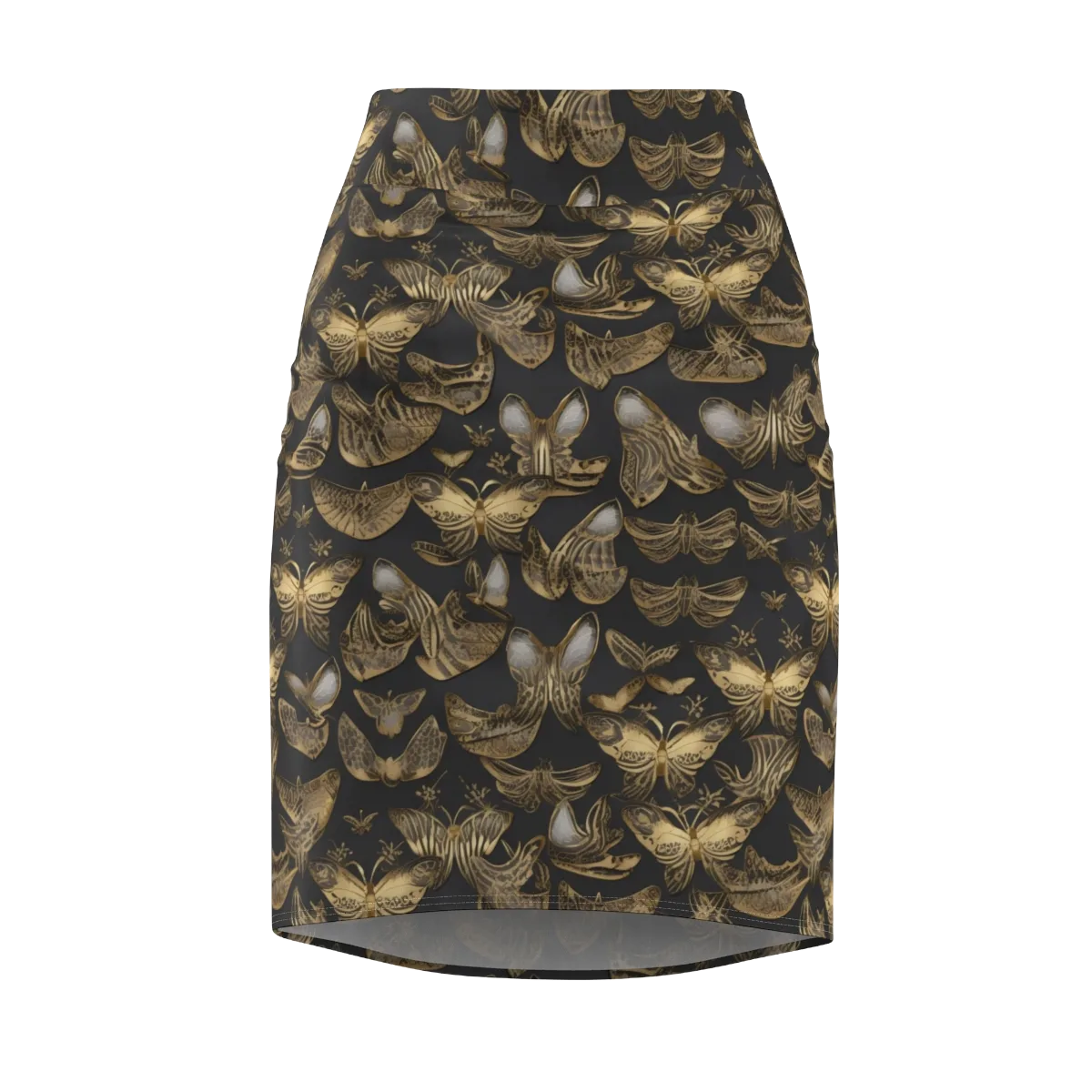 Gilded Moth on Pencil Skirt — Front