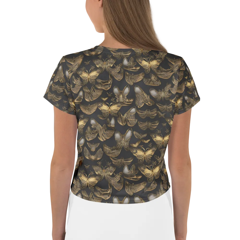 Gilded Moth on Crop Tee — Back