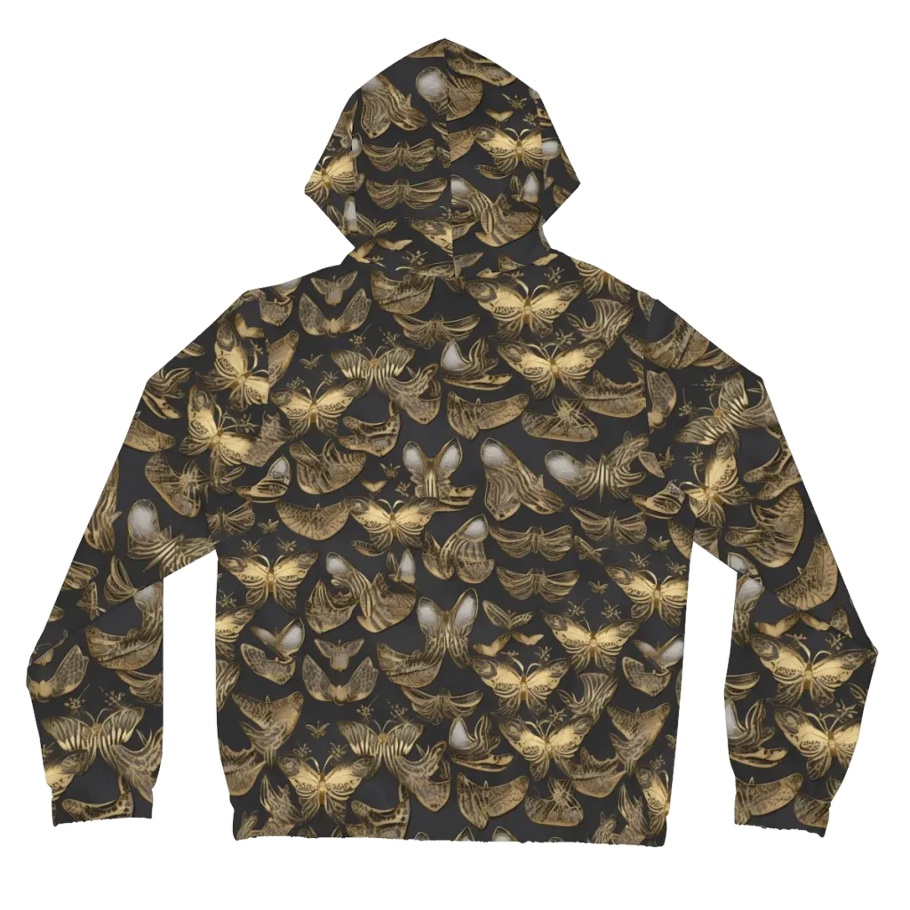 Gilded Moth on Women's Full-Zip Hoodie — Back