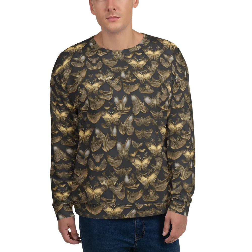 Gilded Moth on Sweatshirt — Front
