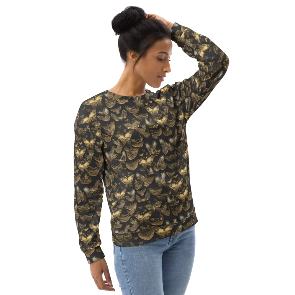 Gilded Moth on Sweatshirt — Right Front