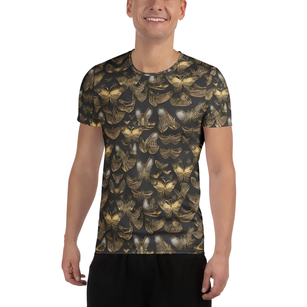 Gilded Moth on Men's Athletic T-Shirt — Front