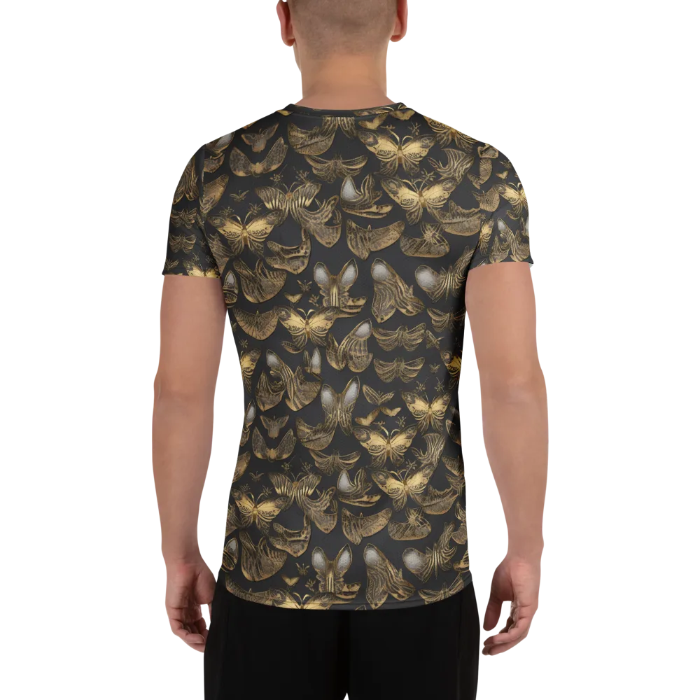 Gilded Moth on Men's Athletic T-Shirt — Back