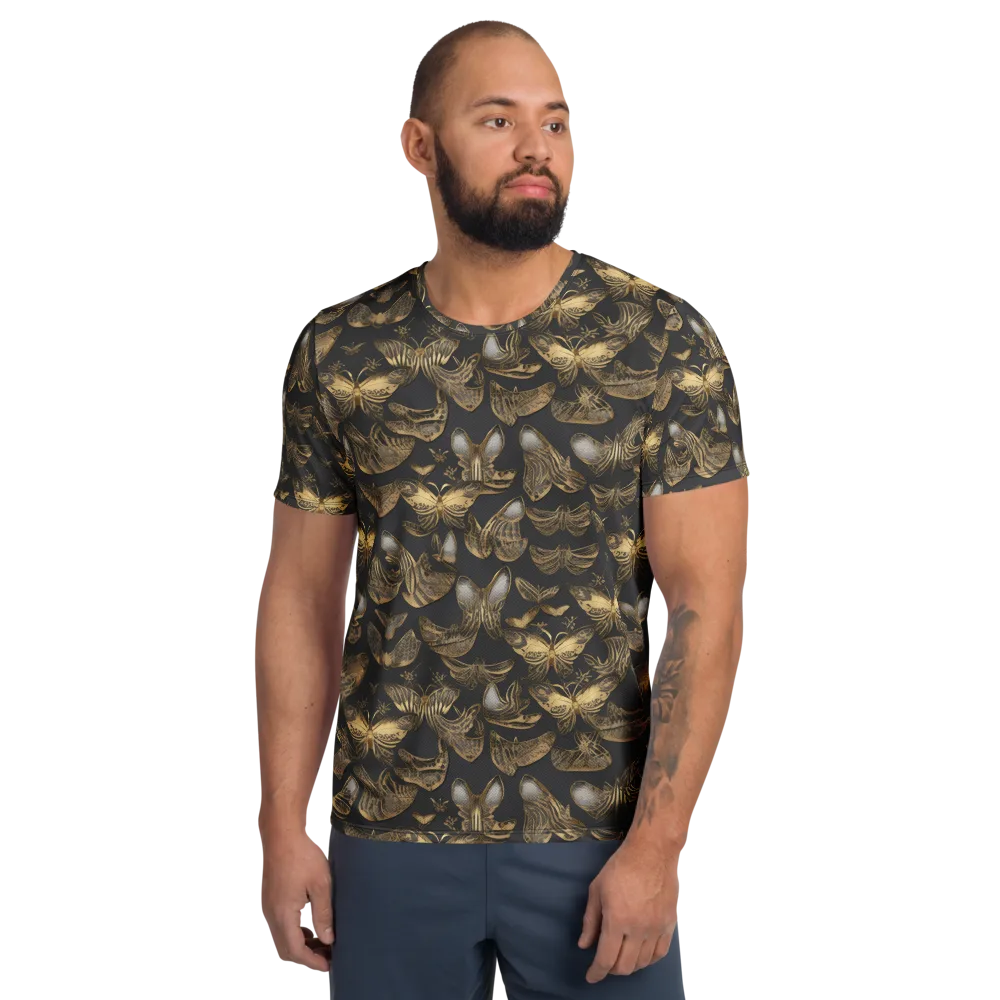Gilded Moth on Men's Athletic T-Shirt — Front