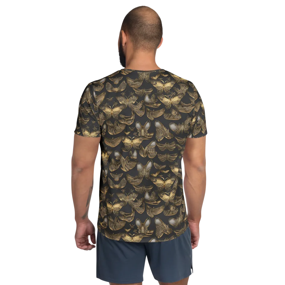 Gilded Moth on Men's Athletic T-Shirt — Back