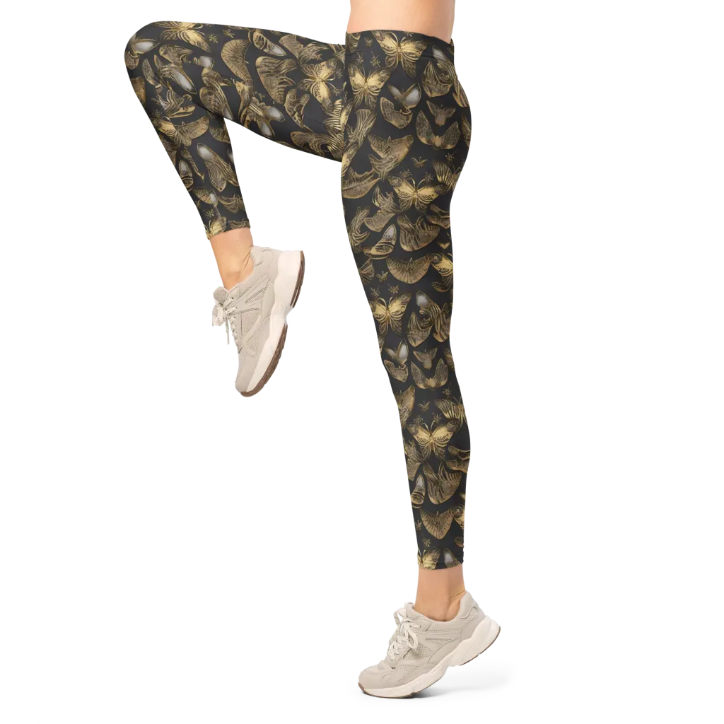 Gilded Moth on Leggings — Left