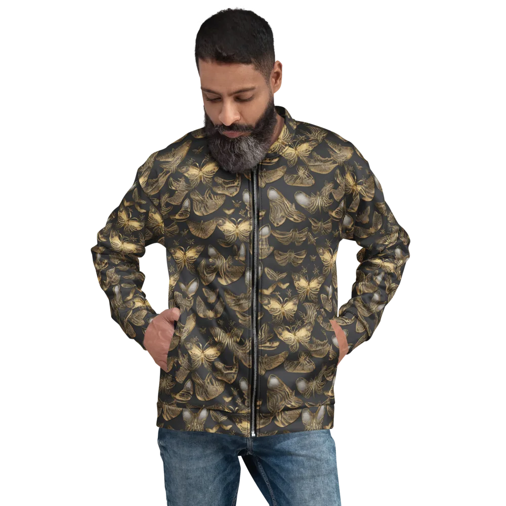 Gilded Moth on Bomber Jacket — Front