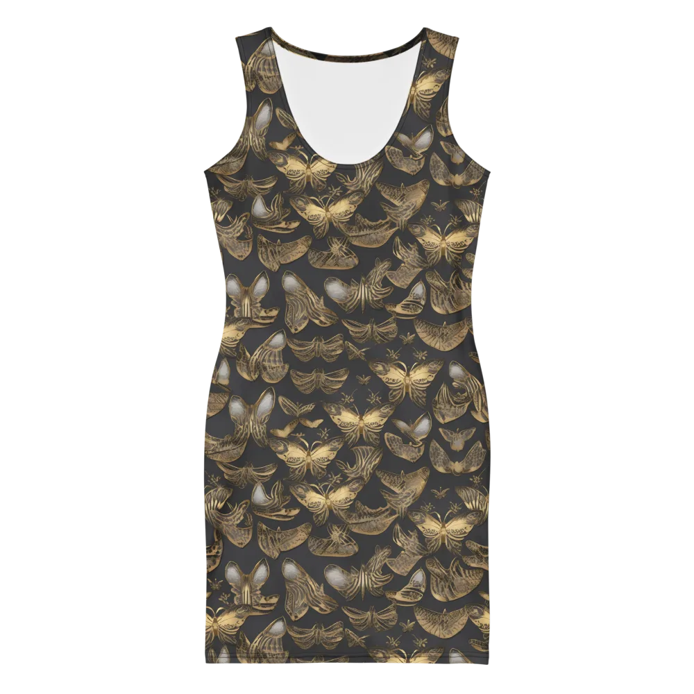 Gilded Moth on Bodycon Dress — Front