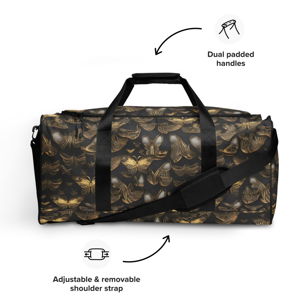 Gilded Moth on Duffle Bag — Front