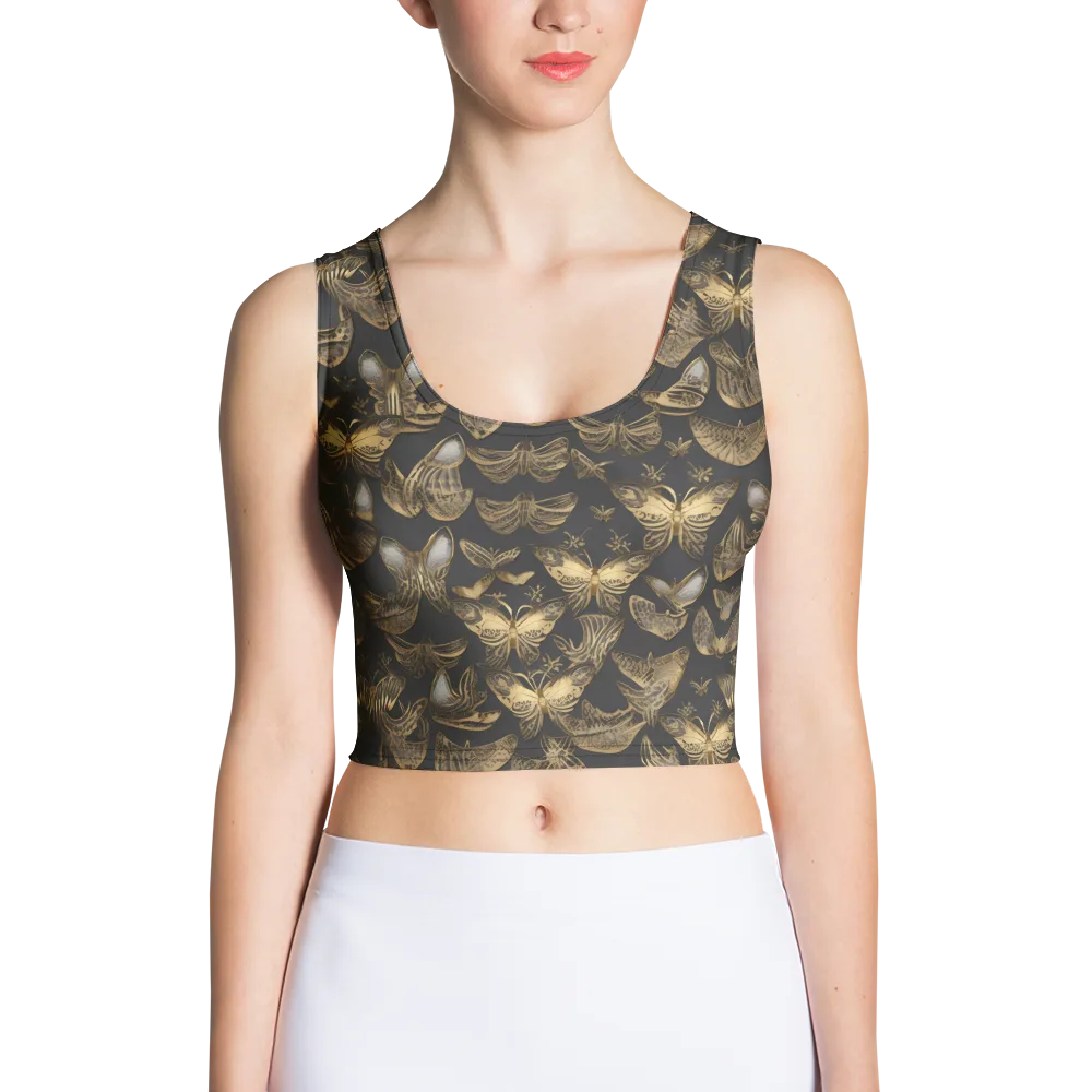 Gilded Moth on Crop Top — Front