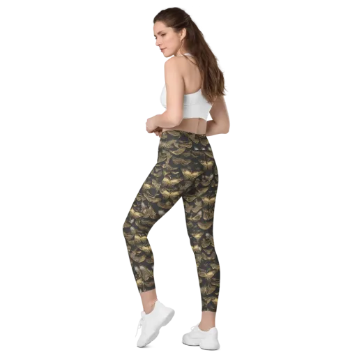 Gilded Moth on a Leggings with Pockets