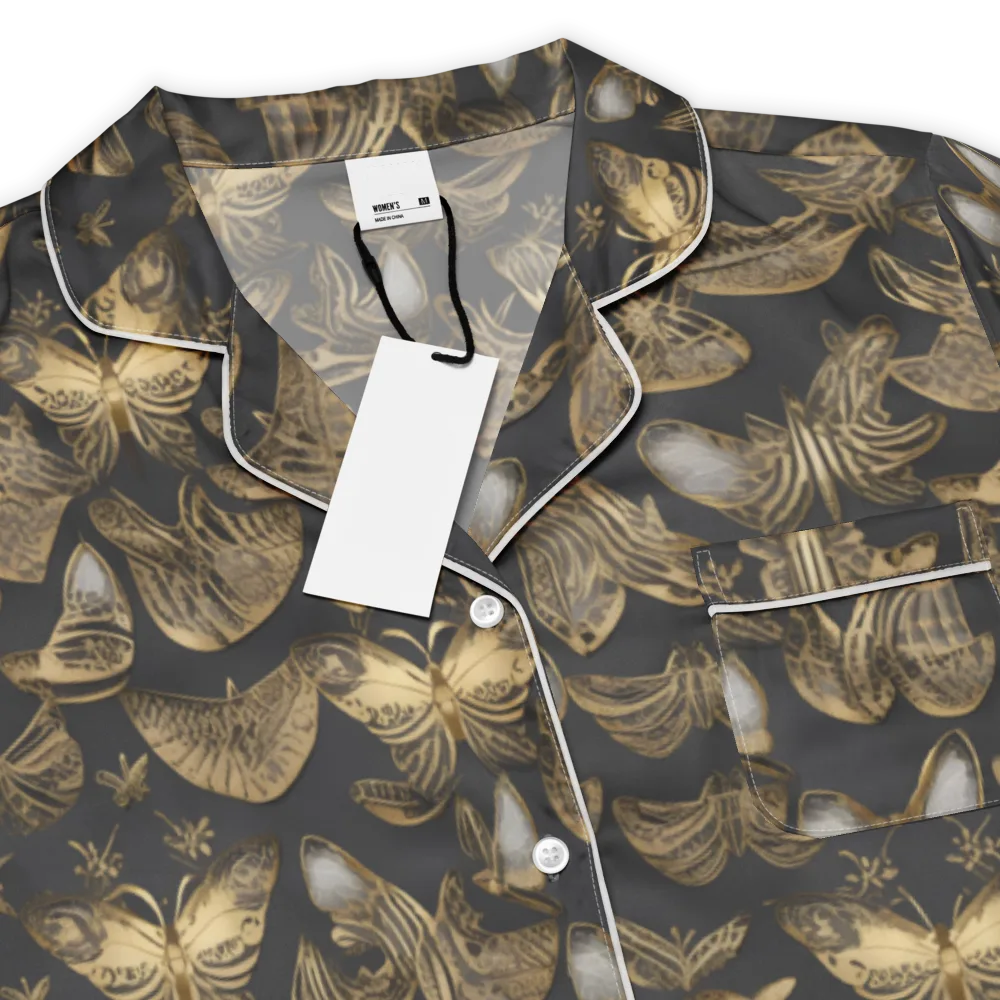 Gilded Moth on Women's Short Sleeve Pajama Top — Product details