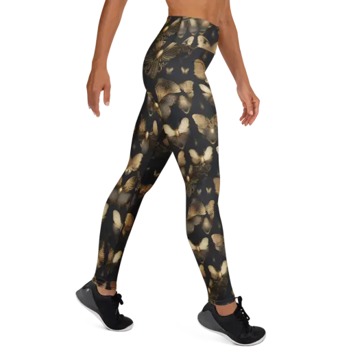 Gilded Moth Nocturne on a Yoga Leggings