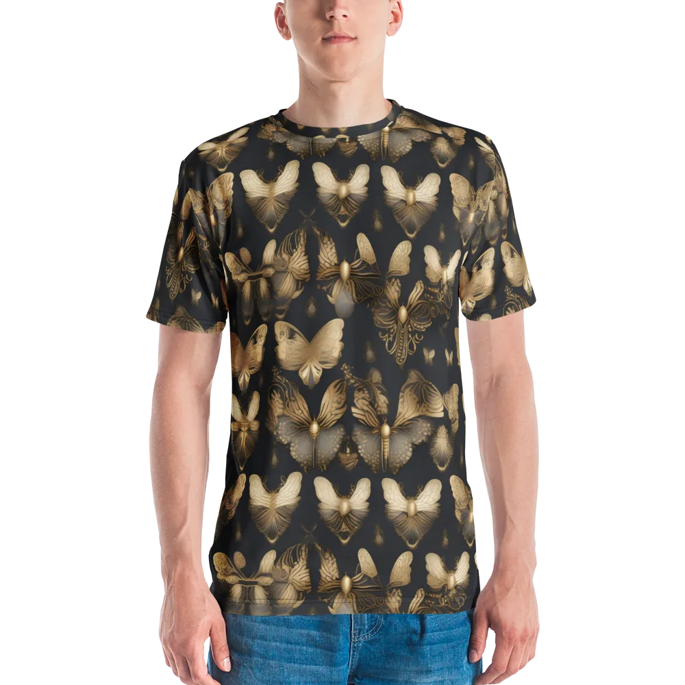 Gilded Moth Nocturne on Men's Crew Neck T-Shirt — Front