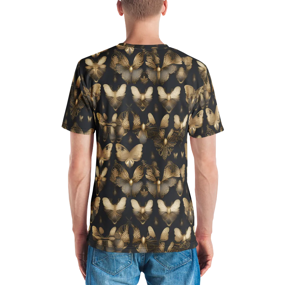 Gilded Moth Nocturne on Men's Crew Neck T-Shirt — Back
