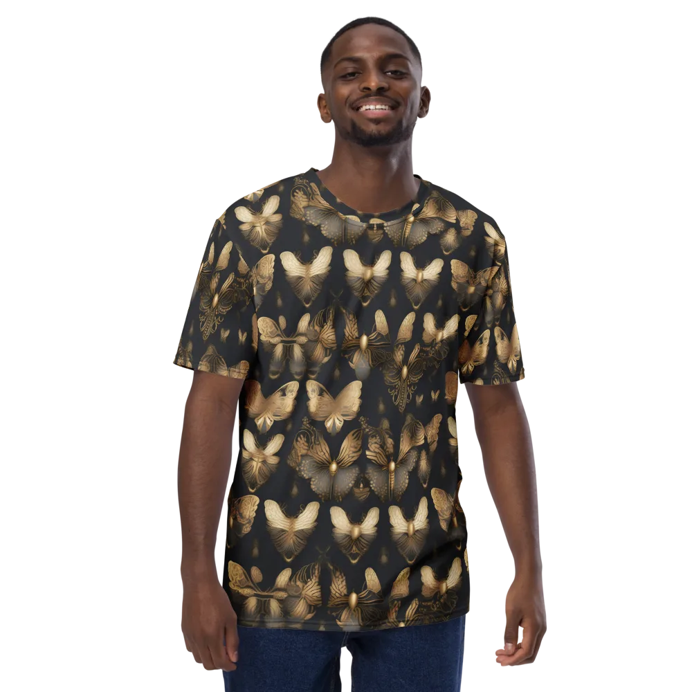 Gilded Moth Nocturne on Men's Crew Neck T-Shirt — Front