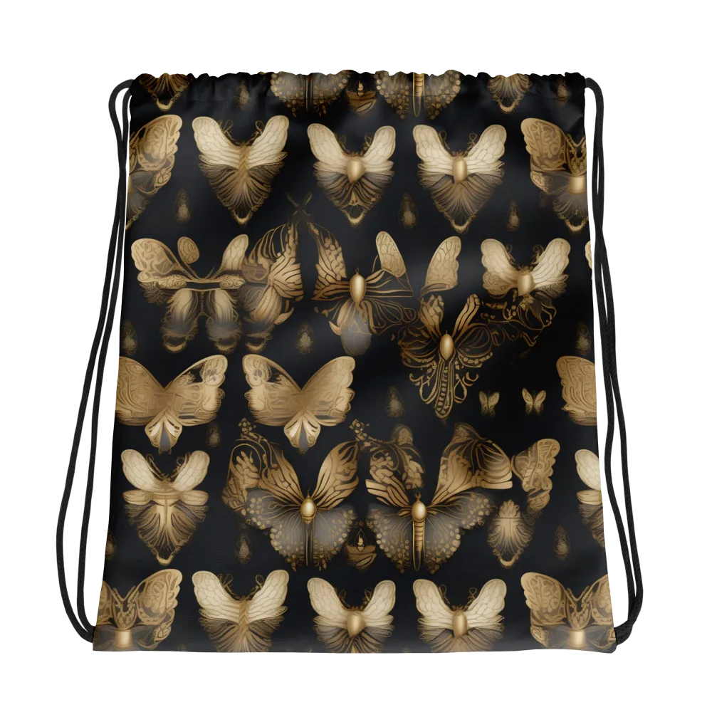 Gilded Moth Nocturne on Drawstring Bag — Photo