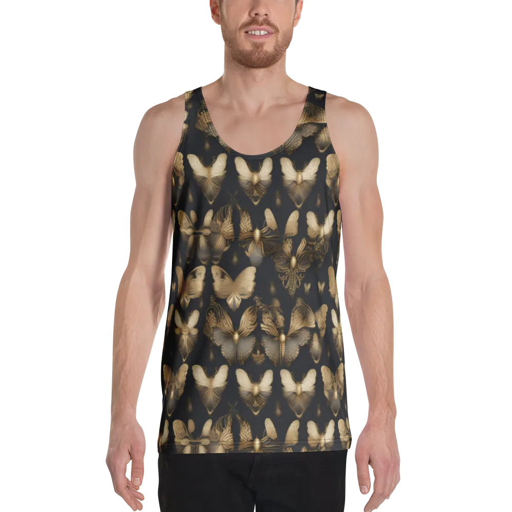 Gilded Moth Nocturne on Men's Tank Top — Front