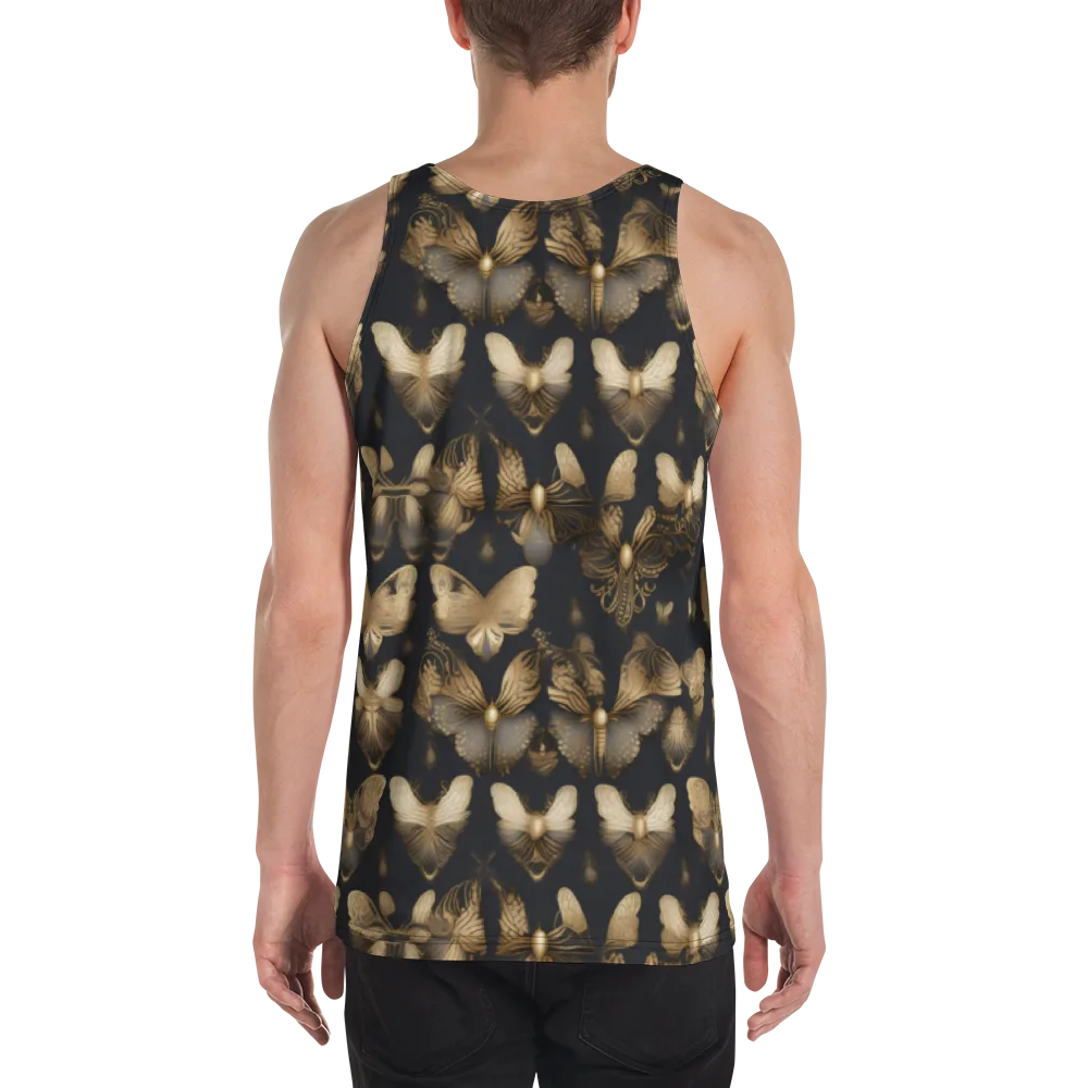 Gilded Moth Nocturne on Men's Tank Top — Back
