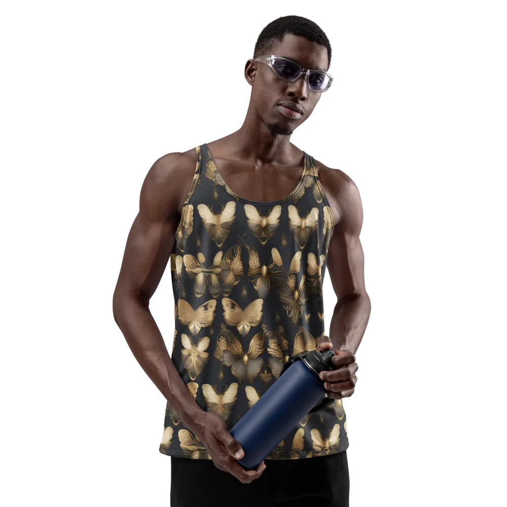 Gilded Moth Nocturne on Men's Tank Top — Front