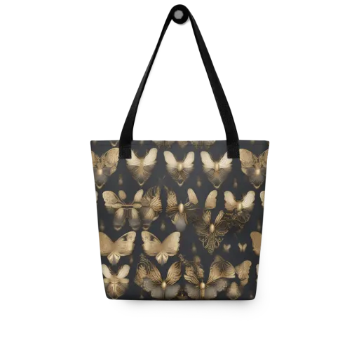 Gilded Moth Nocturne on a Tote Bag