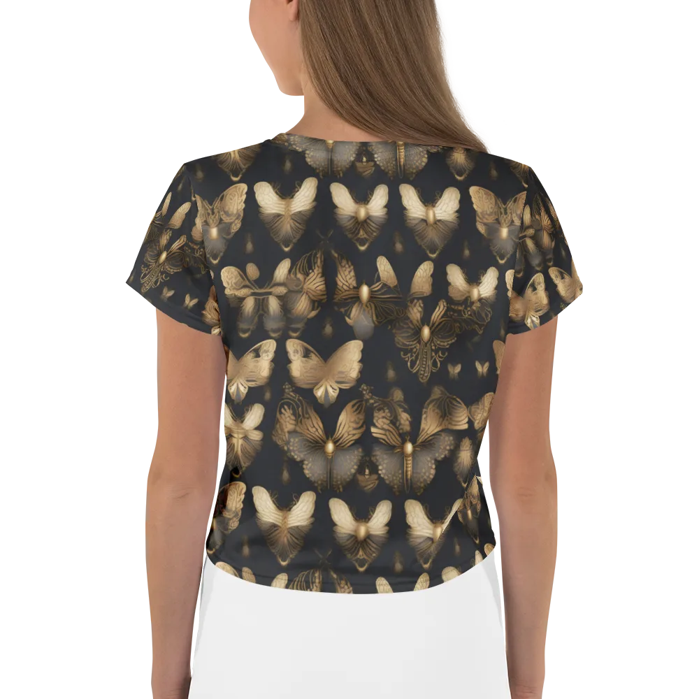 Gilded Moth Nocturne on Crop Tee — Back