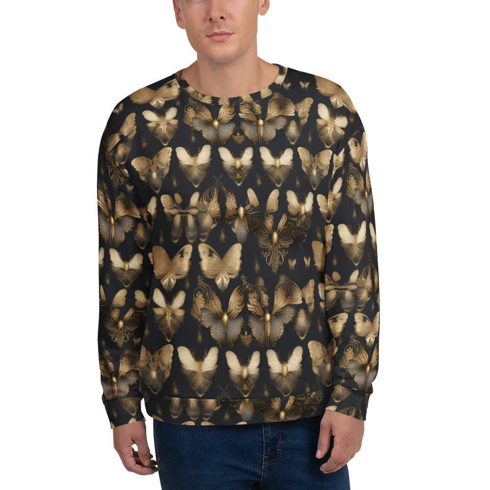Gilded Moth Nocturne on Sweatshirt — Front