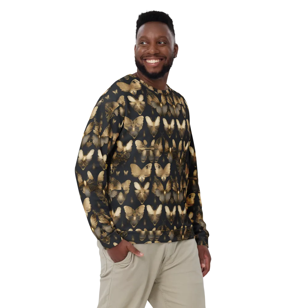 Gilded Moth Nocturne on Sweatshirt — Front