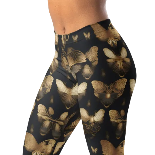 Gilded Moth Nocturne on a Leggings