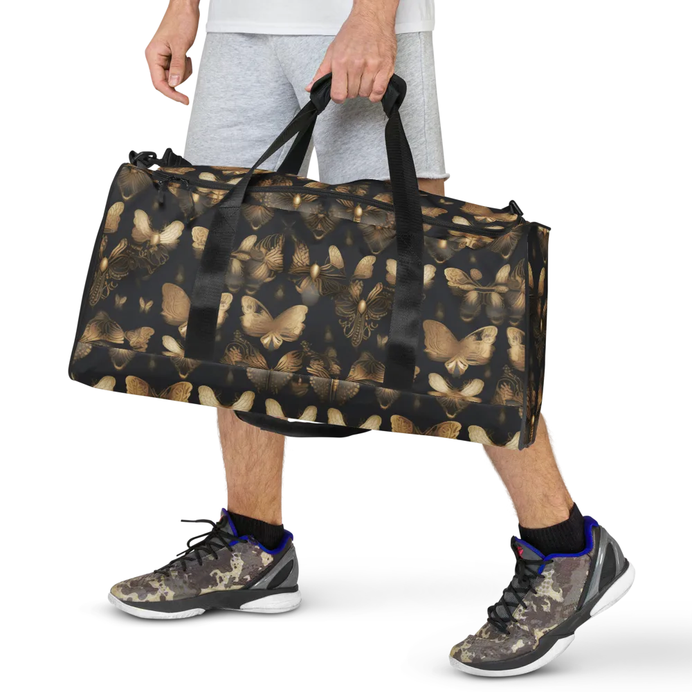 Gilded Moth Nocturne on Duffle Bag — Front