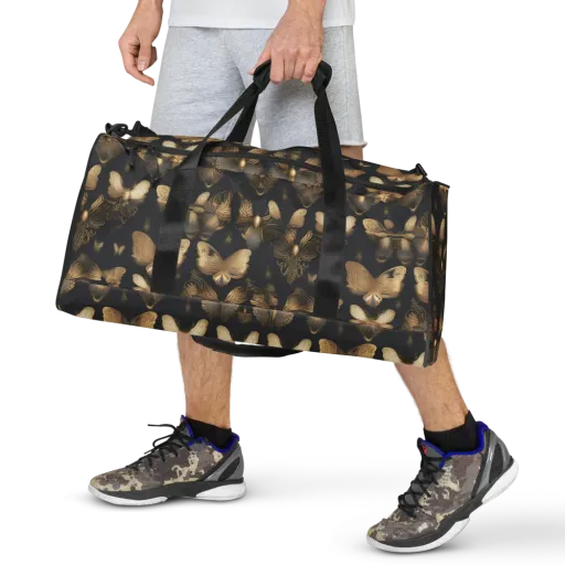 Gilded Moth Nocturne on a Duffle Bag